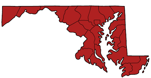 Map of Maryland.